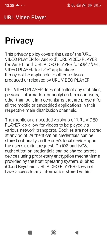 URL Video Player — لقطة شاشة 4